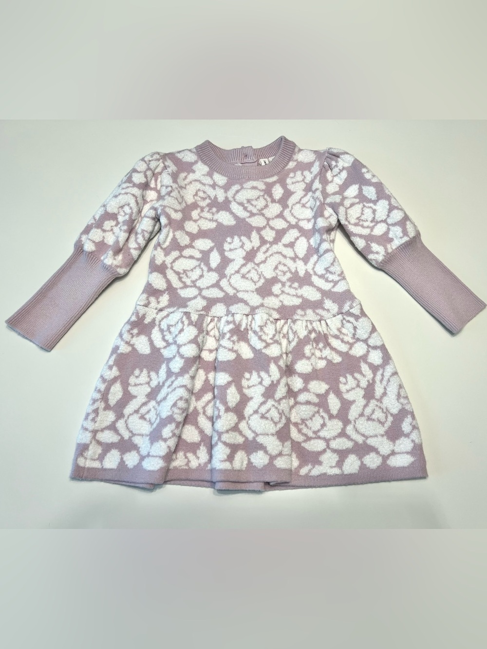 Janie and Jack Lavender Floral Sweater Dress